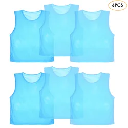Adult Jerseys Sports Pinnies Soccer Jersey Training 6 PCS Basketball Kid Bibs Football Practice Children Drying Vest Team Quick