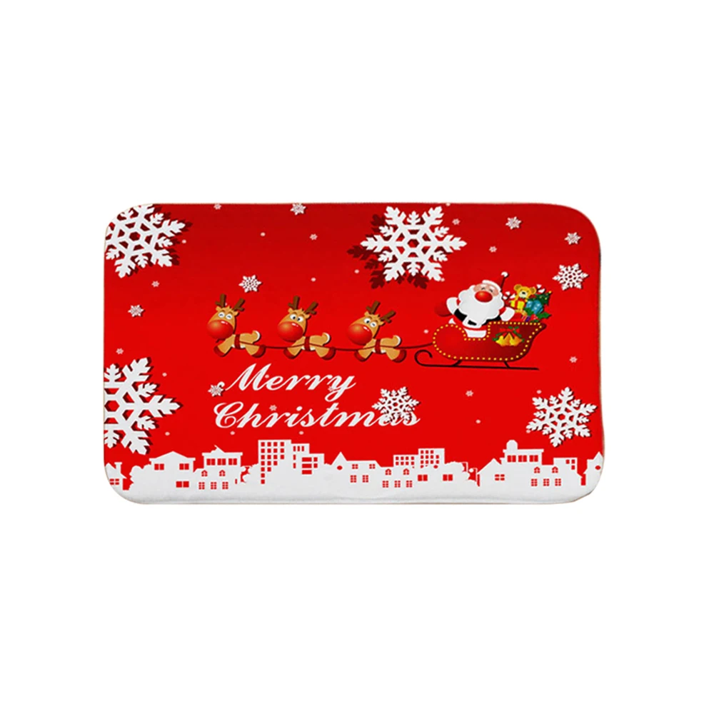 С изображением двери оформленной в рождественском стиле коврик ковер на открытом воздухе коврики комнатные Санта Клаус рождественские украшения для дома Рождественский подарок Natale - Color: as picture