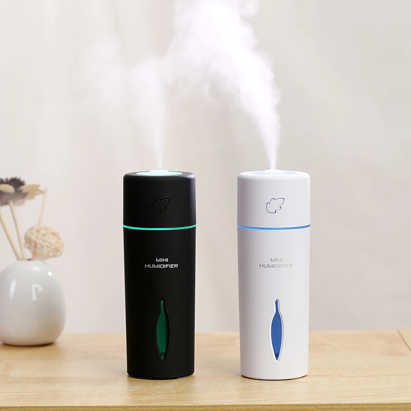 

150ml Mini Leaf USB Air Humidifier Ultrasonic Car Mist Maker With 7 Colors LED Night Lamps Office Desktop Air Purifier