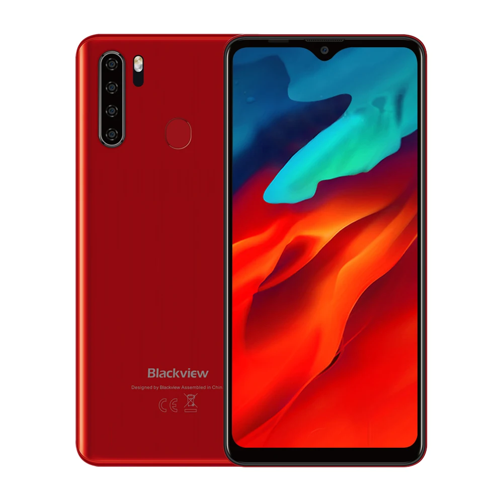 Blackview A80 Pro Quad камера заднего вида, смартфон 6,49 '', капля воды, 4 Гб+ 64 ГБ, четыре ядра, Android 9,0, глобальная версия, 4G LTE, мобильный телефон - Цвет: Coral Red