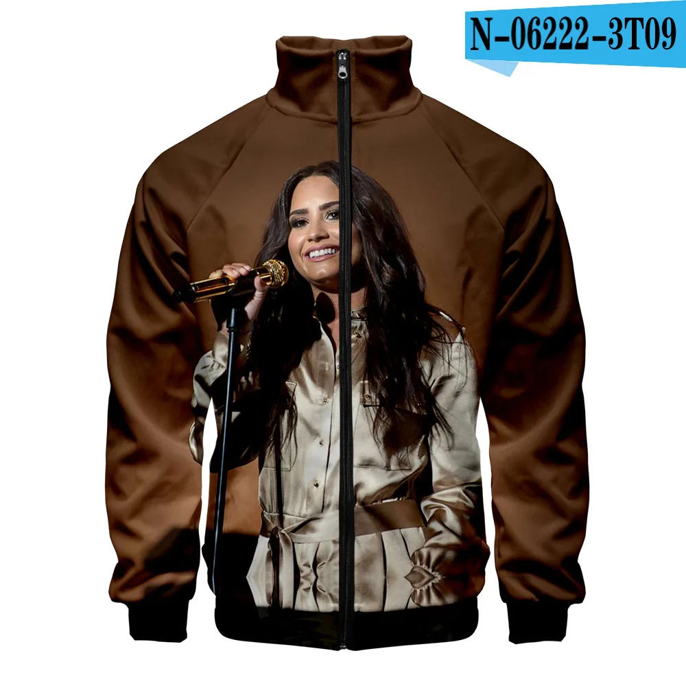 Demi Lovato толстовка на молнии повседневные толстовки Модные крутые Highstreet осенне-весенняя одежда Толстовка для женщин - Цвет: H