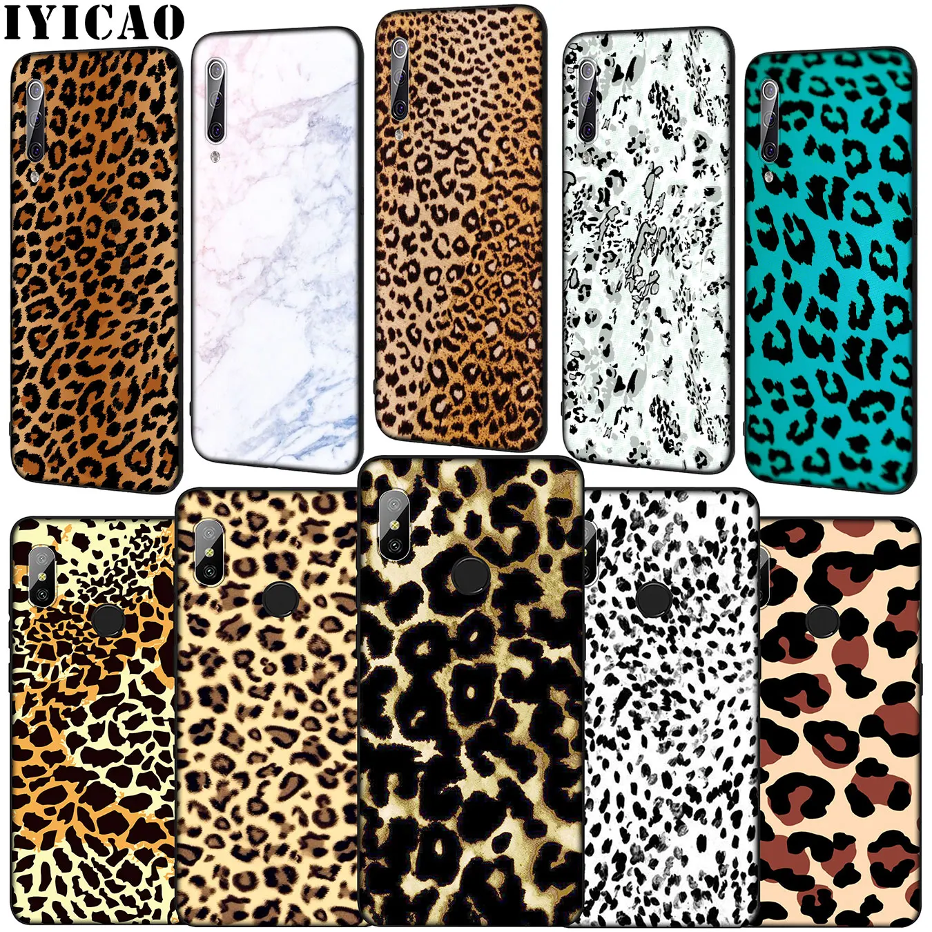 

IYICAO leopard print Soft Phone Case for Xiaomi Mi 9 9T A3 PRO CC9 CC9E 8 A2 Lite A1 6 6X 5X f1 MAX 3 mi9 mi8