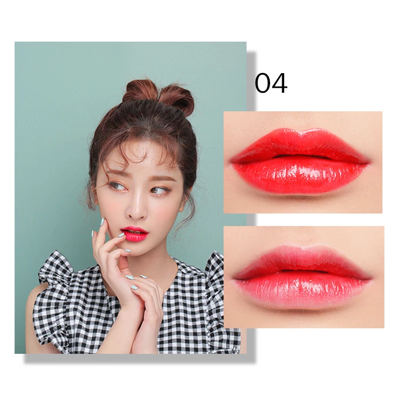04 rose red Профессиональный макияж Жидкий тинт для губ Labial Glair антипригарная чашка 24H стойкая губная помада - Цвет: 04 rose red