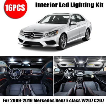 

16Pcs White Canbus Error Free For 2009-2016 Mercedes Benz E class W207 C207 Coupe LED Interior Light + License Plate Lamp Kit