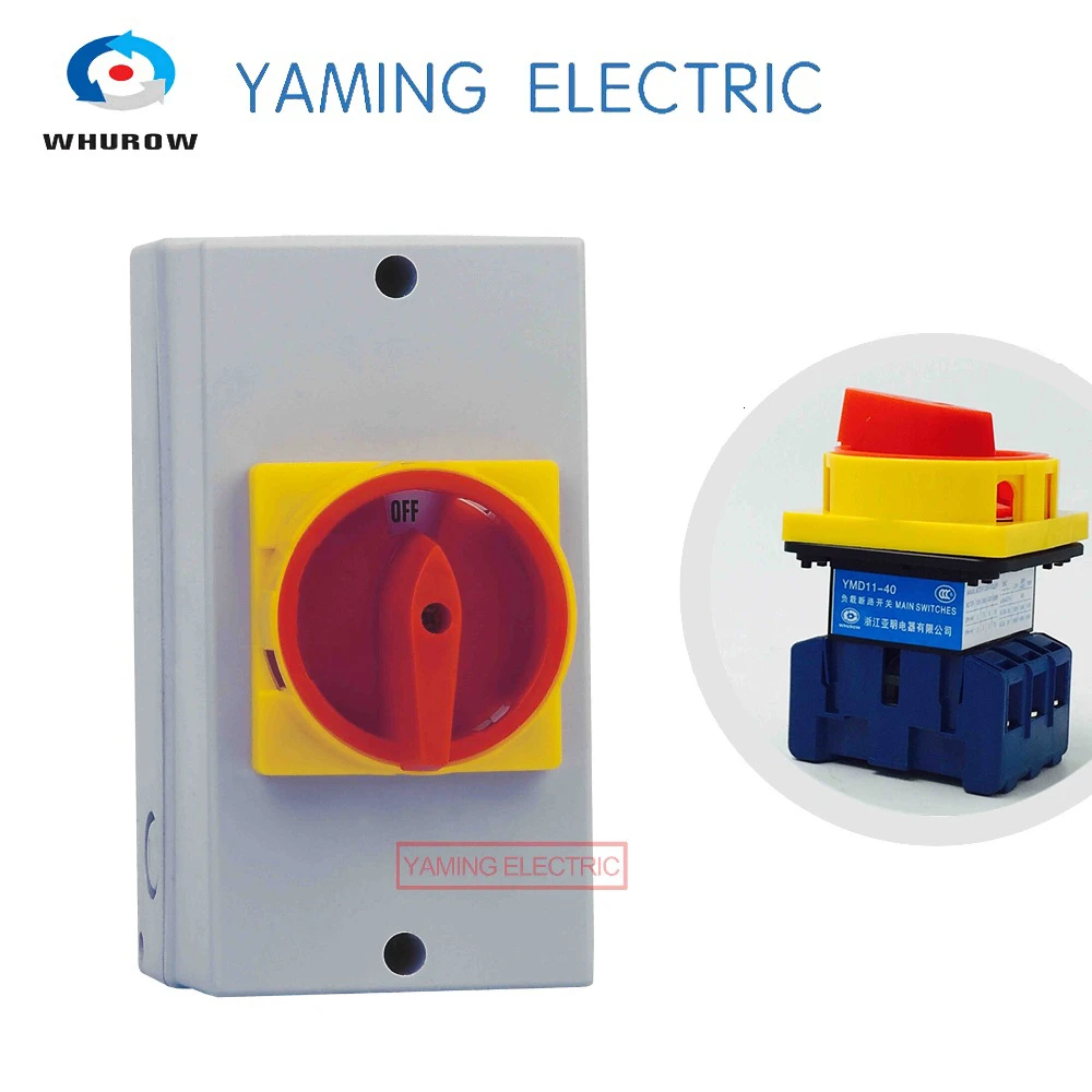 YMD11 40D изолирующий переключатель нагрузки ручной замок ВКЛ ВЫКЛ 3P 40A высокое