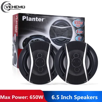 

Bass Loudspeaker 6 Inches Auto Audio Coaxial Speaker 650W 2PCS Music HiFi 35-22000Hz 4 Way Car Full Range Frequency Door