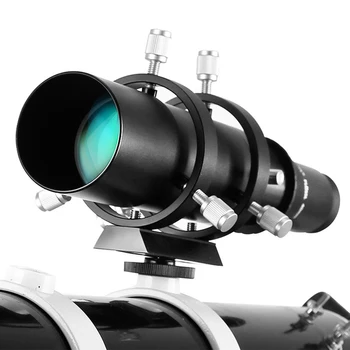 50mm przewodnik zakres Finderscope na teleskop astronomiczny 183mm 1 25in ogniskowa stosunek Guidescope z podwójnym spiralnym Focuser tanie i dobre opinie CN (pochodzenie) Monokularowy IPX4 BAK4 Z tworzywa sztucznego CENTRAL