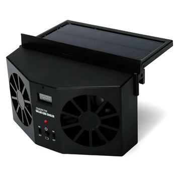 

12V Car Solar Powered Fan Air Vent Radiator Exhaust Kit with Dual-mode Power Supply Car Cooling System Fan Automobile