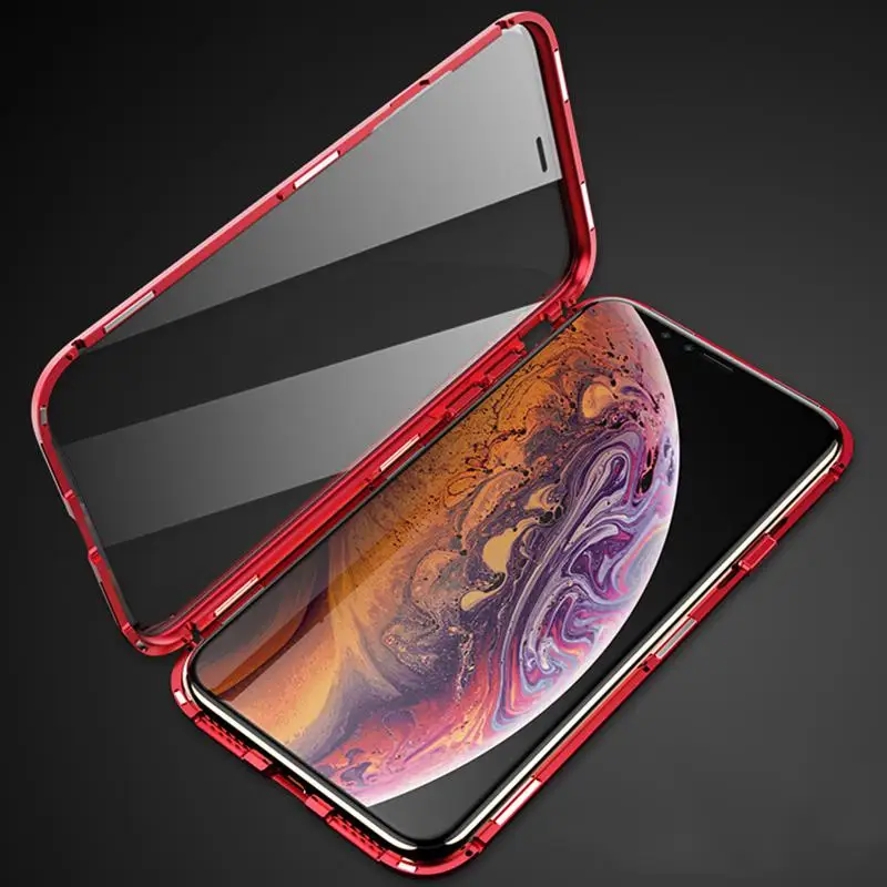 

DSstyles for IPhone X/XS MAX Phone Cases Transparent Tempered Glass Case Bumper Metal Phone Cover