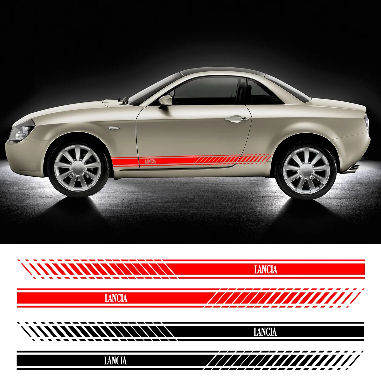 Adesivo Laterale Della Portiera Dell'Auto Per Lancia Phedra Delta Ypsilon Auto Sport Styling Decalcomania Pellicola Vinilica Accessori Per La Messa A 