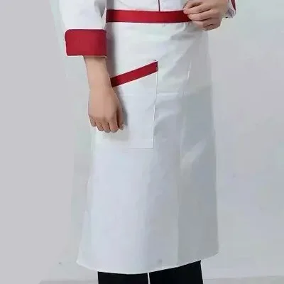 Waiter Kitchen Wear Men Chef Uniform Polyester Striped Women Waitress Restaurant Cook Costumes Cafe Pocket Chef Aprons - Цвет: Half10