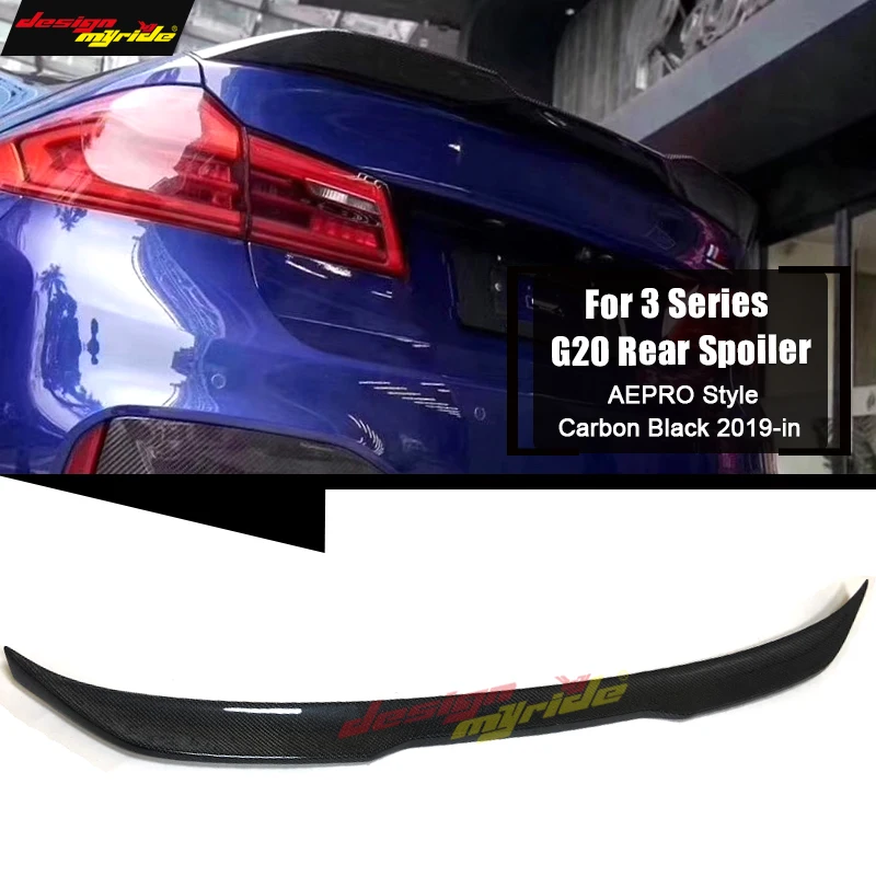 

Fits For BMW G20 G28 Rear Trunk Roof Spoiler Wing Boot Lip AEPRO Style 3 Series 330i 340i Carbon Fiber Spoiler Wing Tail 2019-in