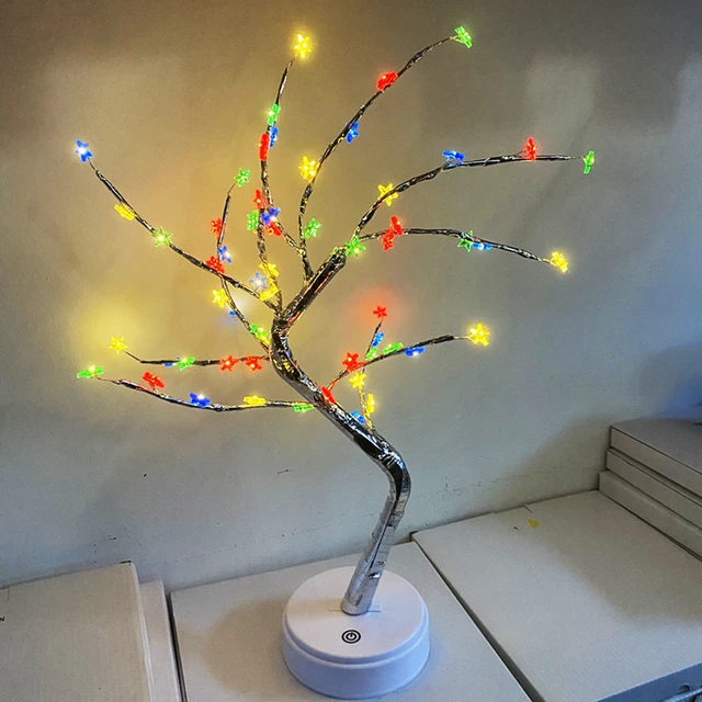 Bonsai Winterbonsai Tree Led Night Light - Touch Switch, Diy Artificial  Decor, Usb/battery Operated