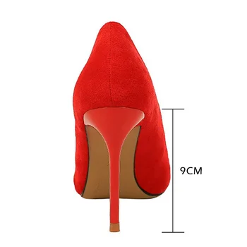BIGTREE Shoes 2022 New Women Pumps Suede High Heels Shoes Fashion Office Shoes Stiletto Party Shoes Female Comfort Women Heels 6
