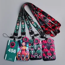 

Cartoon Squid Game Lanyard Card Holder Be Applicable Flat cards For Office, School Activities, Exhibitions, Gifts, Etc.