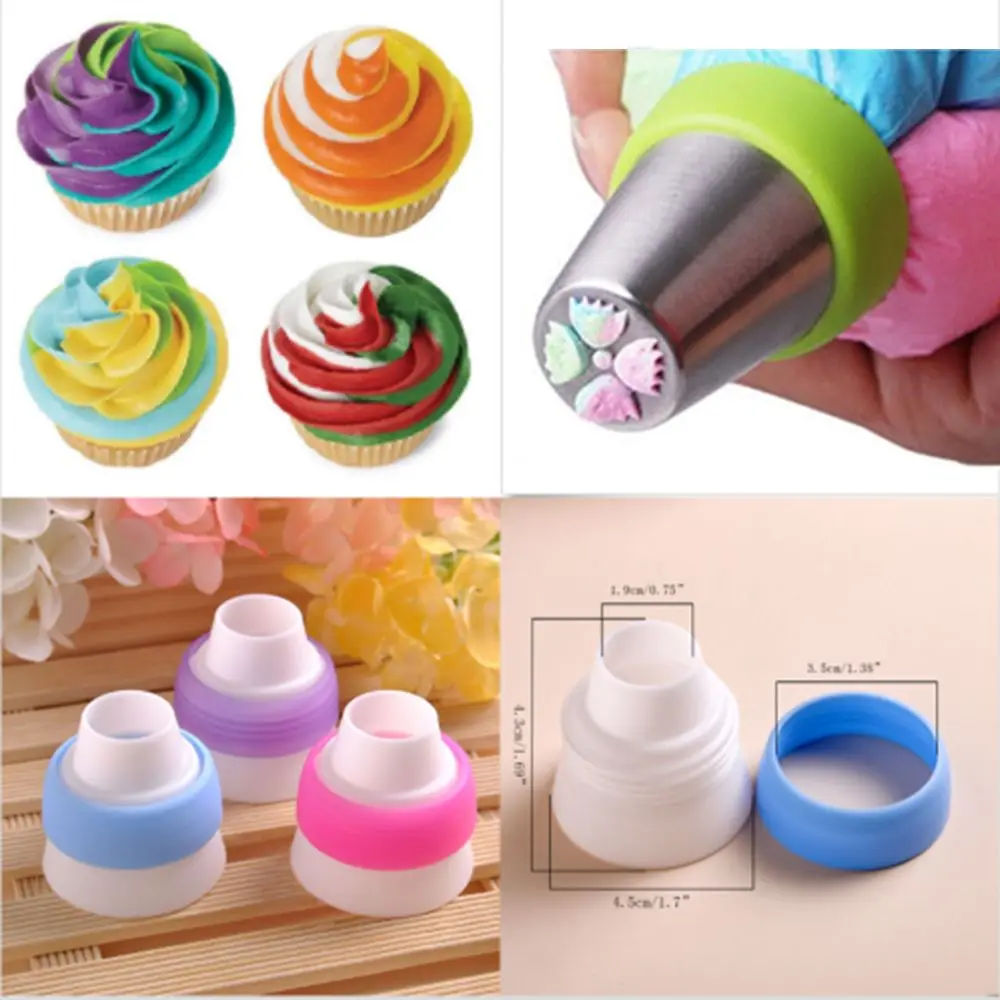 

Big size Icing Piping Bag Nozzle Converter Cream Coupler Cake Decorating Tools For Cupcake Fondant Cookie Russian Nozzle Tips