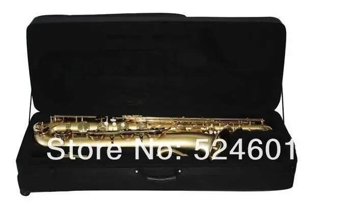 Unbranded Professional Baritone Saxophone Matte Gold Baritone Sax Surface Gold Lacquer Saxophone With Case