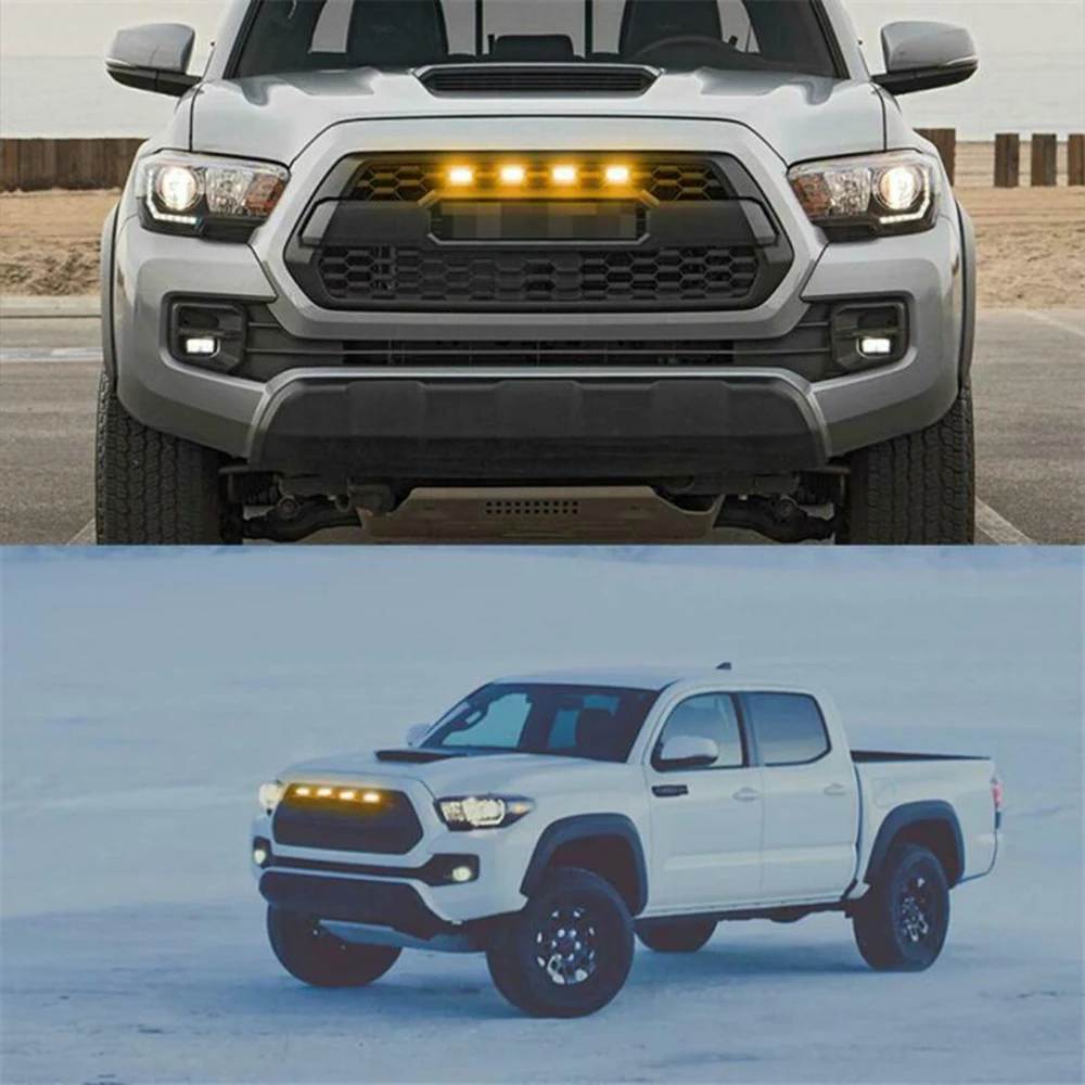 Автомобильный светодиодный фонарь 4 шт. передняя решетка Янтарная для Toyota Tacoma