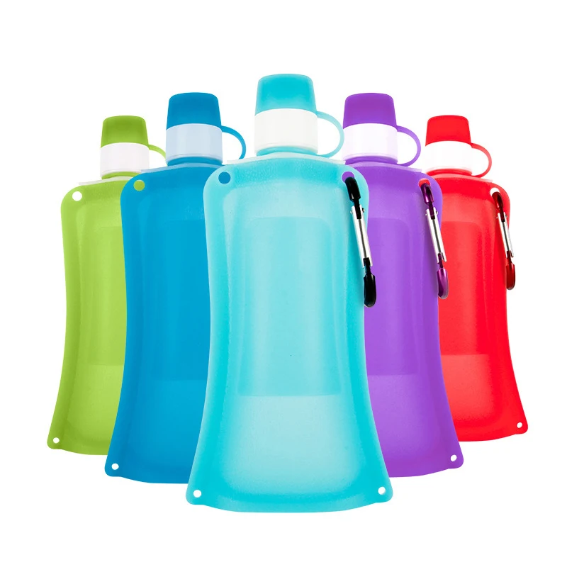 500ML Silicone Foldable Cycling Bottle Sports Travel Portable Water Cup