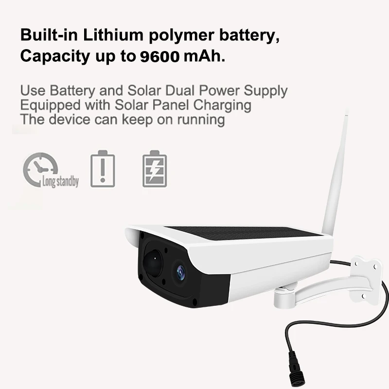  Smar Outdoor Waterproof Security Solar Camera 1080P Wifi Wireless IP Camera Mobile Phone Remote Con