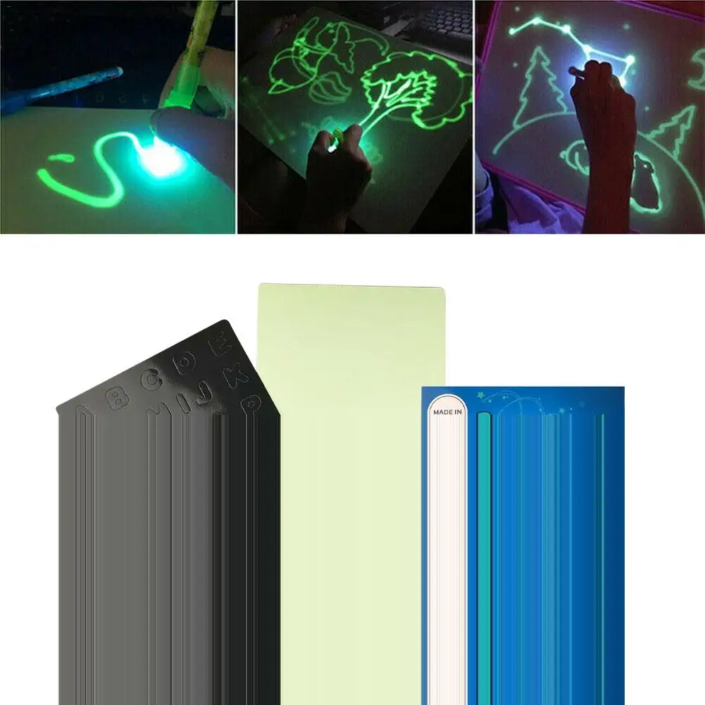 

1PC A3 A4 A5 LED Luminous Drawing Board Graffiti Doodle Drawing Tablet Magic Draw With Light-Fun Fluorescent Pen Educational Toy