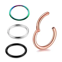 1 шт. унисекс кольцо для пирсинга носа из нержавеющей стали губы хрящевая спираль обруч для 6 мм 4 цвета