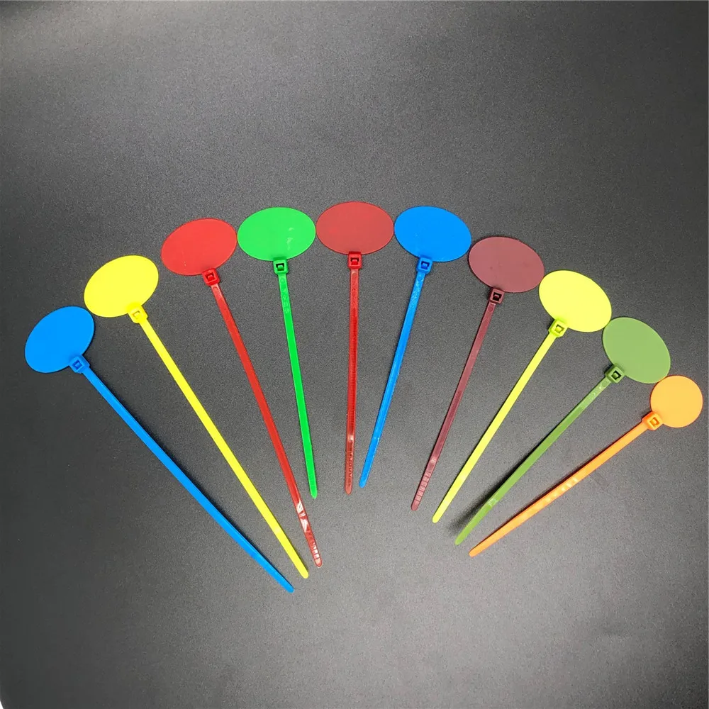 100 шт. застежки молнии цветные ярлыки для проводов и кабелей нейлоновые