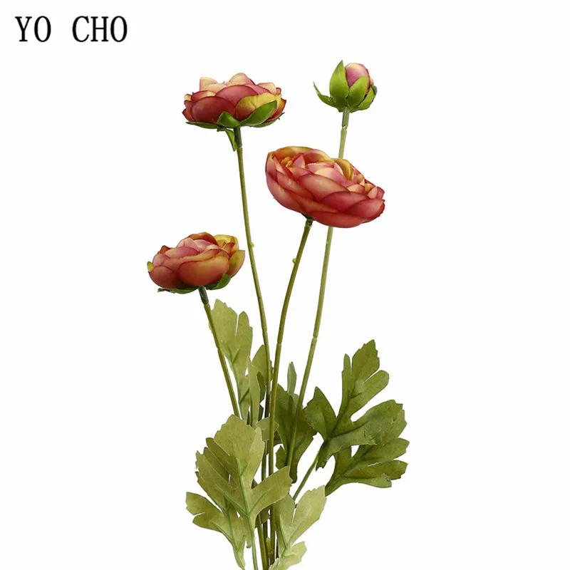 Yo Cho Camelia Di Seta Artificiale Filiali Wall Decorazione Di Cerimonia Nuziale Del Partito Del Fiore Di Simulazione Fiori 4 Camelia Fiori Finti