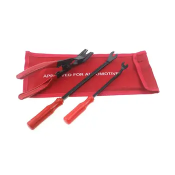 

3pcs/Set Auto Car Door Panel Remover Clip Trim Auto Fastener Pliers Puller Tool Retaining Clip Remover Pry Bar Tool + Nylon Bag