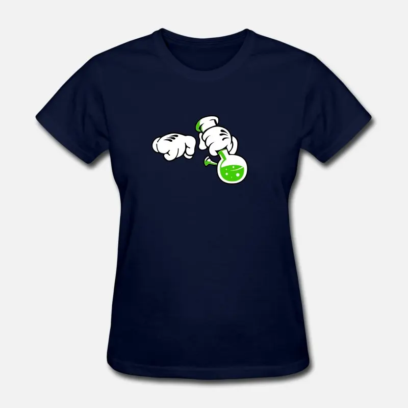Women-Navy Blue Печатная мультяшная ручная упаковка Бонг футболка для мужчин s Женская О-образный вырез летняя футболка для мужчин размера плюс S-5xl Мужская футболка - Цвет: Women-Navy Blue