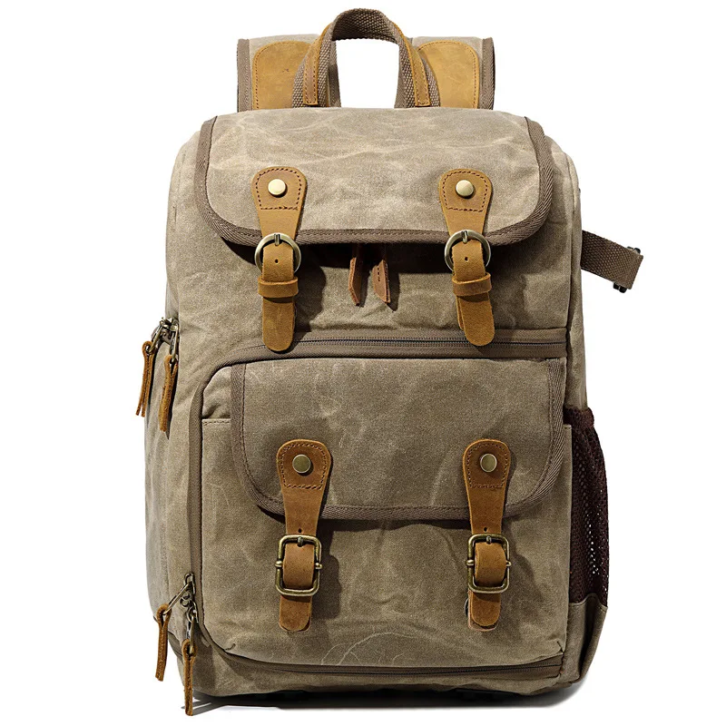 

Camera Bag Shoulder Outdoor Digital SLR Bag Waterproof Canvas Backpack