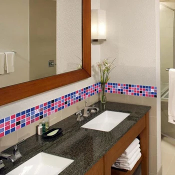 

Mosaic Wall Tile Peel and Stick Self adhesive Backsplash DIY Kitchen Bathroom Home Wall Sticker Vinyl