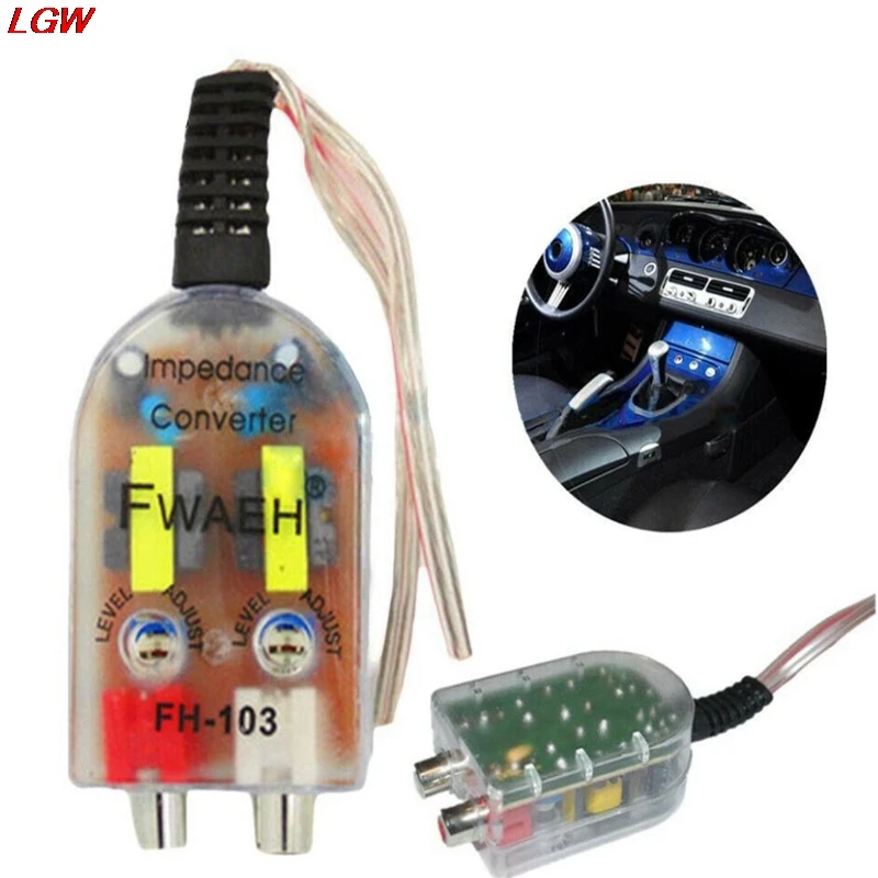 

Car Stero Radio Speaker High To Low Impedance Converter RCA Audio Adapter AU car Accessories