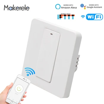 

Tuya APP WiFi smart switch Zero Fire line EU wall Light Switch Life Remote Control google home voice control for 1/2/3 G