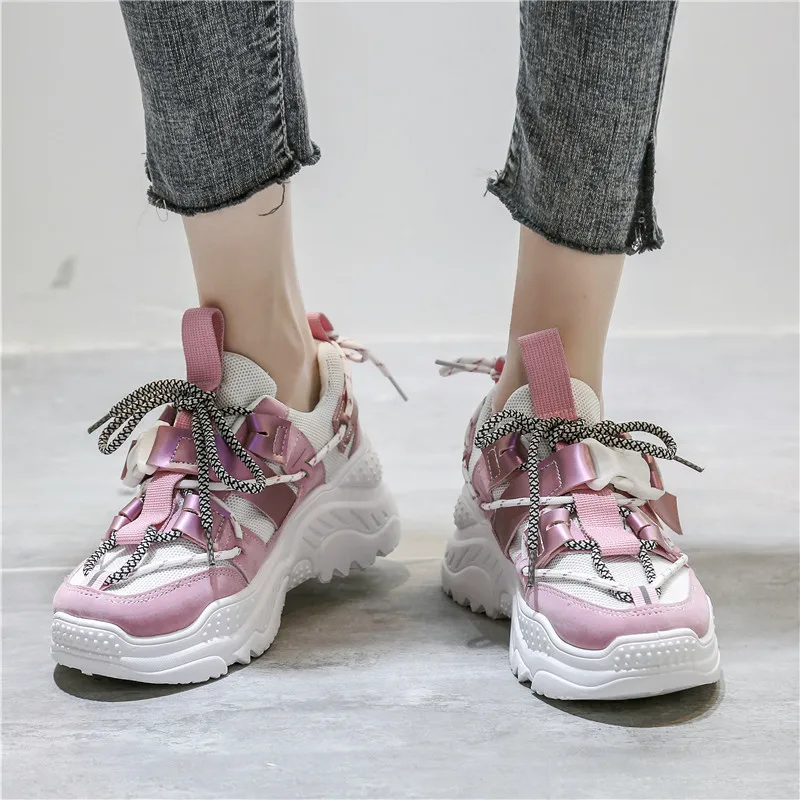 

Mhysa 2020 Spring New Fashion Sneakers Platform Women Thick Sole Ladies Shoes Women Casual Vulcanize Platform Sneakers L1333