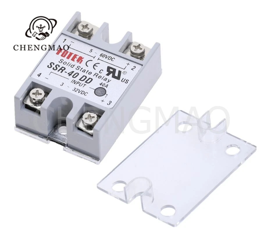 

DC-SSR 40DD Fotex Single Phase Solid State Relay Module 40A DD Input Voltage 3-32V TO 5-60V Output Load
