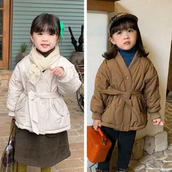 

Children's Casual Outerwear Coat Girls Cold Winter Warm Coat Children Cotton-padded Clothes Kids Warm Down Jacket