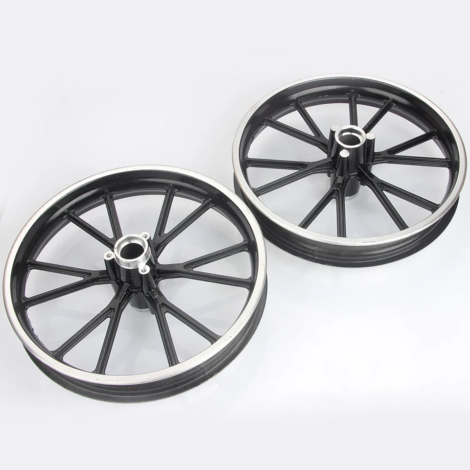 Черное алюминиевое колесо, втулка 2,50-10 Передняя Задняя для карманного велосипеда 47cc 49cc скутер