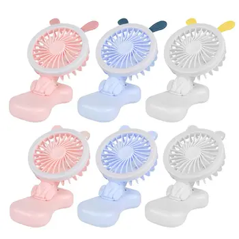 

Cute Cartoon Portable Fan USB Charging Cooling Fan Summer Beauty Mobile Phone Clip Air Cooler 2Speed Adjustable