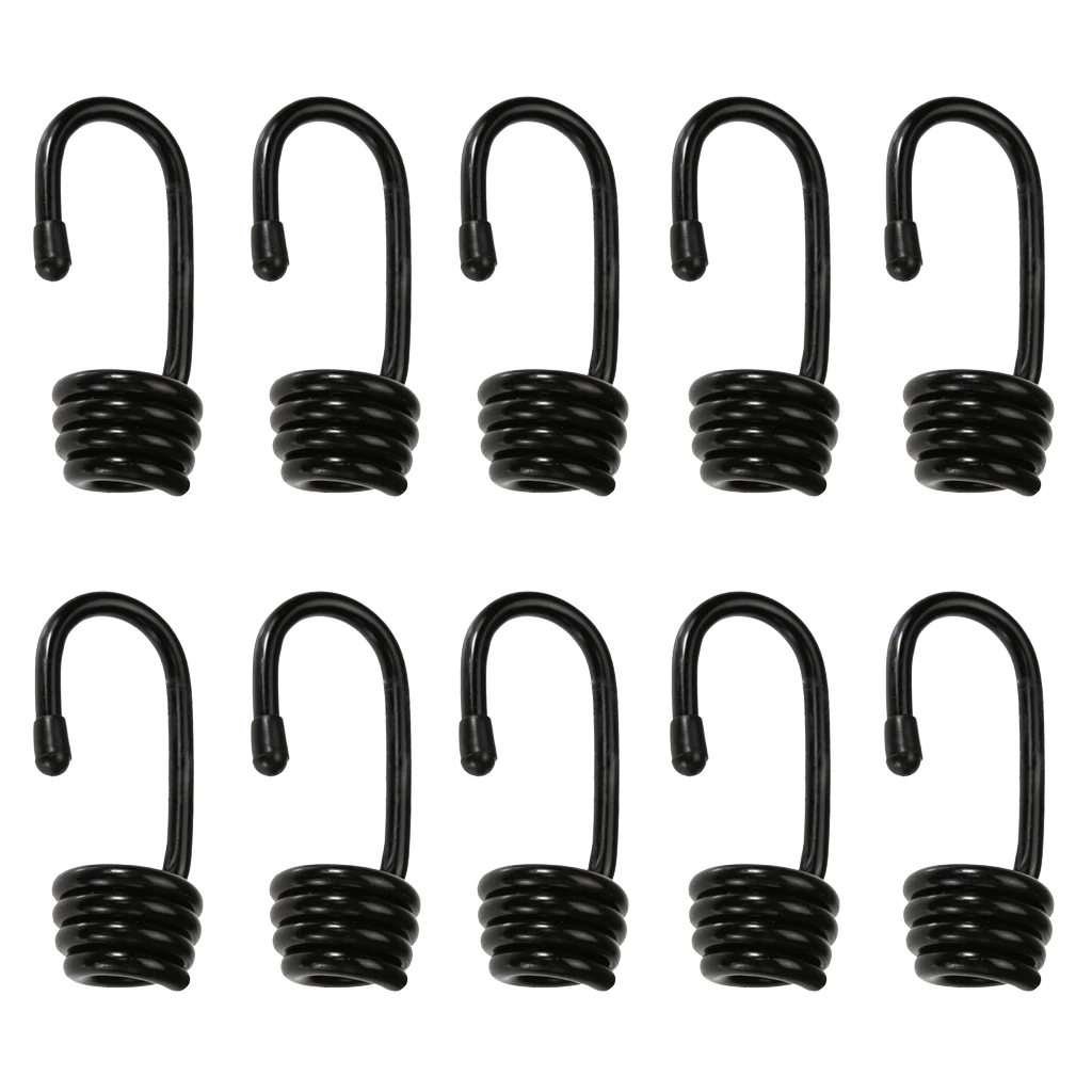 10pcs/ Set Strong Steel Wire Hooks For 10mm Shock Cord Bungee Elastic Rope