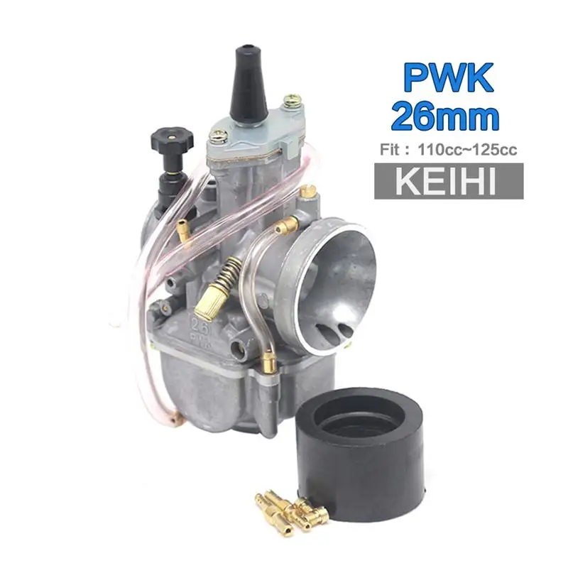 26mm KEIHIN Alconstar-Keihin PWK карбюратора мотоцикла с Мощность Jet 21 24 26 28 30 32 34 мм 2/4T кубических сантиметров двигатель ATV багги Quad Go Kart Байк - Цвет: 26mm KEIHIN