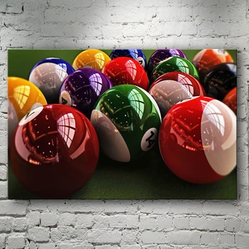 

Wall Artwork Modular Billiards Canvas Pictures Snooker Home Decoration Cue Stick Painting Prints Cuadros Poster For Living Room
