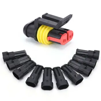 

Cars Boat Waterproof Male Female 2 Way Electrical Connector Terminal Plug 2-Pin