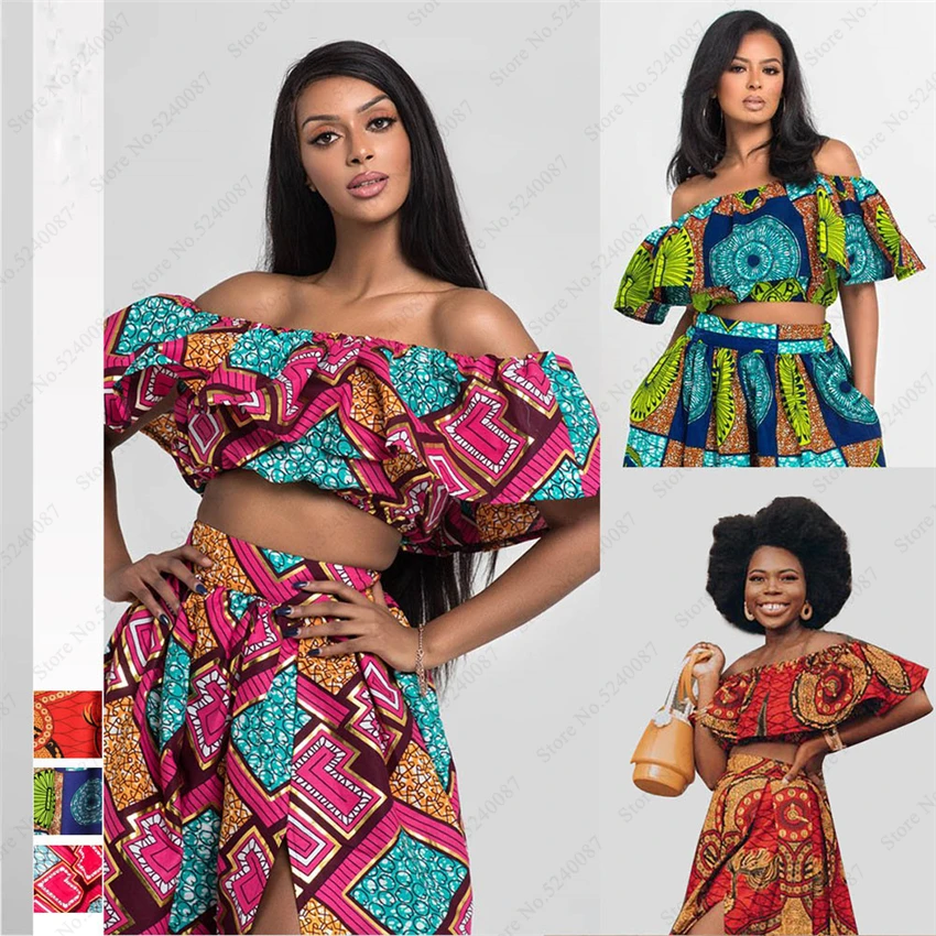Африканские платья для женщин Dashiki Bazin Ankera длинные халаты женская одежда в