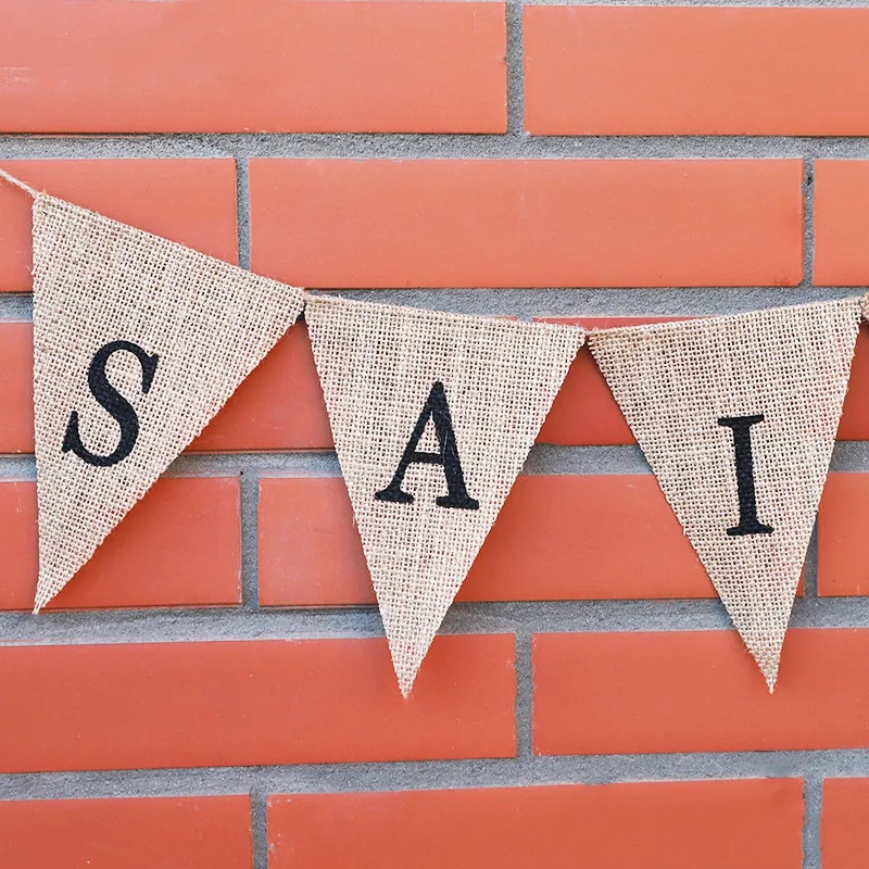 

V He Asked She Said Yes Burlap Banner Bachelorette Bunting Garland Bridal Shower Engagement Valentine's Day Party Decorations