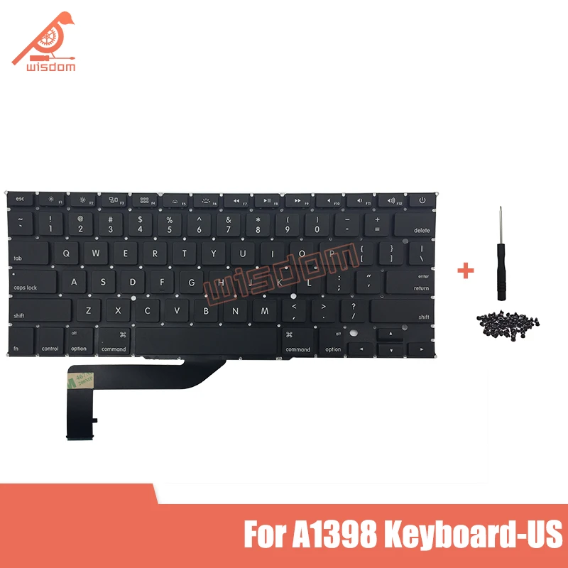 

Full New for Macbook Pro Retina 15" A1398 US Keyboard with Keyboard Screws 2012 2013 2014 2015 Year