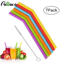 Многоразовый силикон соломинки с чистящими щетками для 20 унций стакан бар соломинки для напитков, соломинки набор бар аксессуар