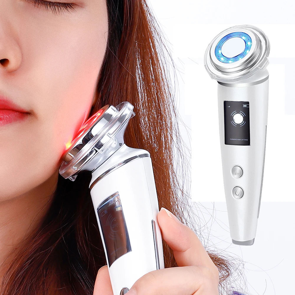  LCD RF Radio Frequency Machine Skin Rejuvenation EMS LED Photon Vibration Facial Tighten Face Lift 