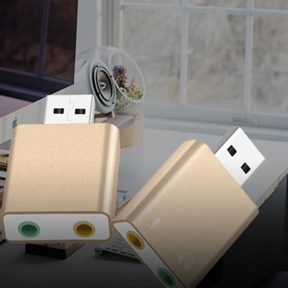Звуковая карта USB внешний для наушников микрофон разъем USB адаптер ...