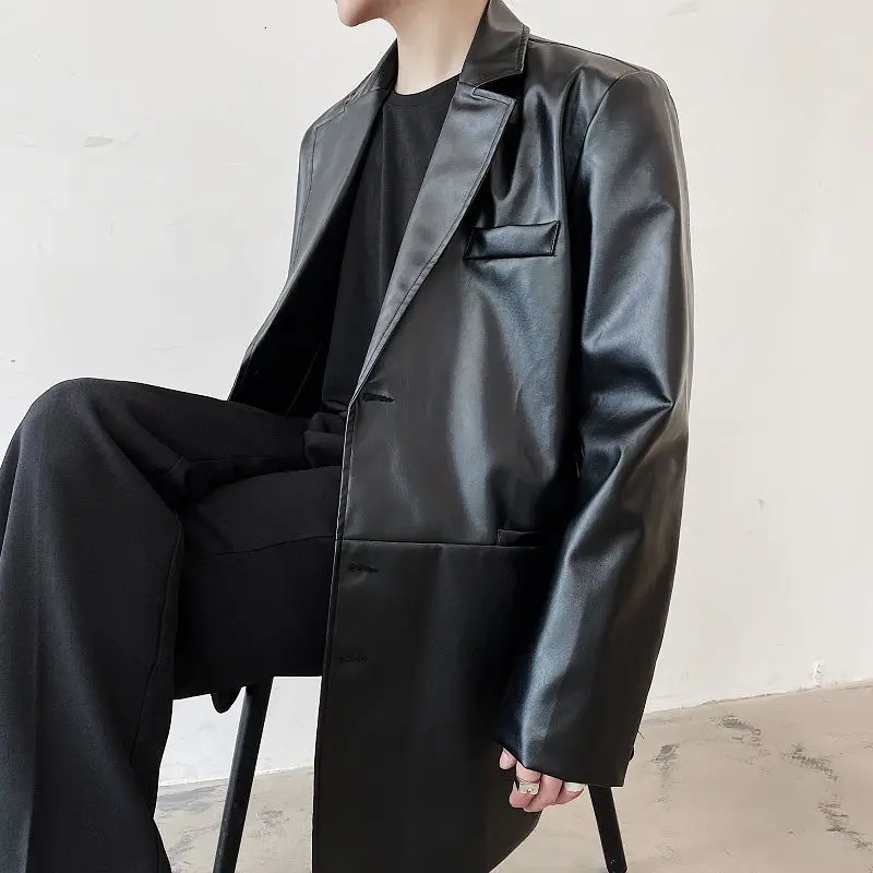 Notched-Collar Coat Blazers Iefb/mens Suit Spring Male Single-Breasted New Autumn Wear